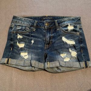 Aeropostale denim midi ripped Jean shorts